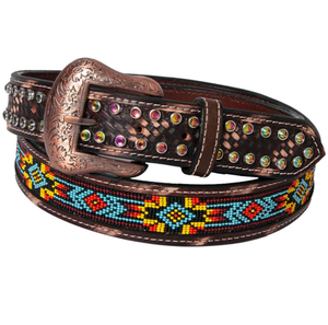 Cinturón de cuero con cuentas Unisex de alta calidad al mejor precio, aleación de estilo Vintage mecanizada a mano, fabricante indio directo para hombres y mujeres - Product Image 1