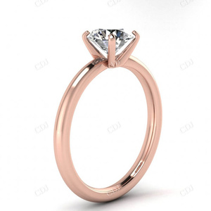 Anillo de moissanita de compromiso clásico de alta calidad, anillos de oro rosa de 18 quilates para mujer, joyería Vintage de lujo, precio al por mayor - Product Image 5