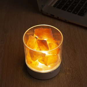 Lámpara LED de sal de cristal del Himalaya Natural, lámpara de noche de sal de roca, lámpara de Lava de mesa, enchufe USB, meditación, decoración del dormitorio del hogar - Product Image 3