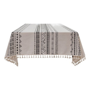 100% nappe rectangulaire en coton de qualité supérieure couverture en lin de mariage pour salle à manger Tables rectangulaires ovales Technique tissée - Product Image 6