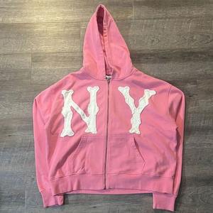 Streetwear personnalisé éponge française strass soleil délavé à l'acide en détresse Patch broderie bases coton mélangé - Product Image 1