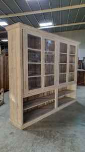 ประตูกระจกตู้ไม้สไตล์วินเทจคลาสสิกหรูหราเฟอร์นิเจอร์ตกแต่งบ้านสำหรับห้องนั่งเล่นบ้านไร่สีที่กำหนดเอง - Product Image 4