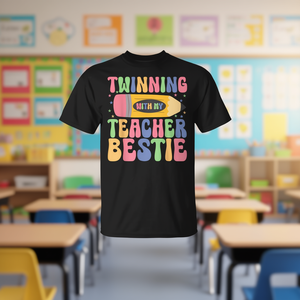 เสื้อยืดเพื่อนซี้คู่แฝด วันพี่น้องคู่รัก ครู อาจารย์ ออกแบบได้ตามต้องการ โปรโมชั่นพิเศษ - Product Image 3