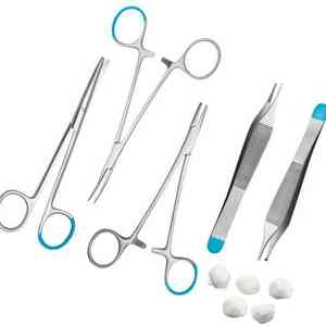 Kit de instrumentos quirúrgicos veterinarios profesionales Tijeras de acero inoxidable Portaagujas Mango de bisturí Base Disección HEXA - Product Image 2