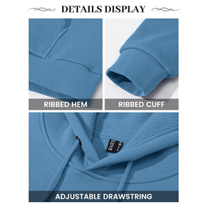 Wholesale Cotton Fleece Soft and Comfortable Casual Hoodies <b>Men</b> Unisex Outdoor Sweatshirt Customized <b>Pullover</b> <b>Men's</b> Hoodies - Product Image 4