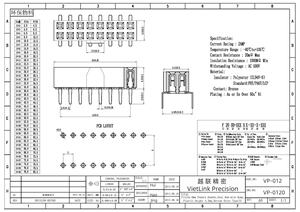 Fournisseur du Vietnam Connecteurs FFC et FPC de pieds de mille-pattes femelles à double rangée de 2.0mm avec broche à points surélevés et connecteur femelle - Product Image 2