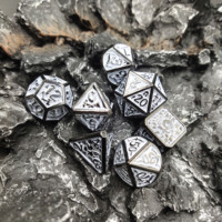 Lot de 7 dés en alliage de zinc couleur cuivre, motif étoile, pour DND RPG, jeux de société, accessoires de jeu de table, forme polyédrique