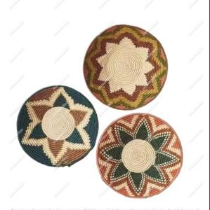 Cesta de pared de mimbre Natural, Cestas tejidas a mano, plato de algas marinas, decoración del hogar, cesta para sala de estar, dormitorio, guardería - Product Image 1