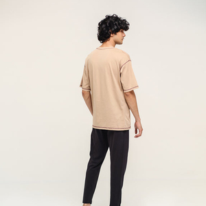 T-shirts pour hommes à épaules tombantes, surdimensionnés, choix populaire des clients, nouvelle édition, vêtements de mode de rue, t-shirt cousu - Product Image 5