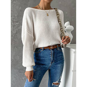 Suéter Holgado de Lana Merino con Trenzas Abiertas para Mujer, Estilo Casual para Otoño e Invierno - Product Image 4