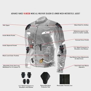 Chaqueta de moto con cremallera de malla negra para hombre, llegada de invierno de alta calidad, con forro interior térmico, chaquetas de Moto Racer personalizadas para hombre - Product Image 3