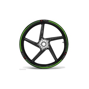 Kit di Strisce Adesive Verdi per Cerchioni da 17 Pollici per Kawasaki Z750, Adesivi per Moto Compatibili con Motociclette - Product Image 1