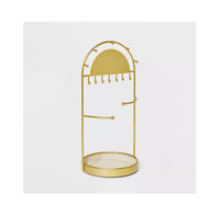 Présentoir organisateur de bijoux en laiton à 3 niveaux flèche décorative porte-bijoux en forme d'œil pour collier boucle d'oreille à vendre