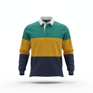 เสื้อรักบี้แขนยาวแบบสปอร์ตสำหรับผู้ชายผ้าฝ้าย100% ถักแบบสตรีทแวร์เสื้อแบบสวมหัว - Product Image 2