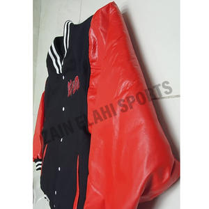 2025 nouvelle veste universitaire Letterman élégante avec manches en cuir véritable superbe qualité brodée vestes de Baseball coupe-vent - Product Image 5