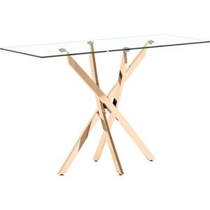 Mesa de consola de metal moderna superior de madera de Color negro de diseño Premium, entrada elegante o acento de pasillo con marco resistente - Product Image 5