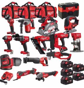 ชุดเครื่องมือไร้สาย M18KIT1 18V รุ่นใหม่ 15 ชิ้น พร้อมแบตเตอรี่ 5.0Ah จำนวน 5 ก้อน - Product Image 4