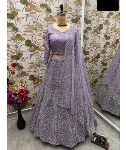 Dernières collections de vêtements pour femmes, lehenga choli fantaisie avec des diamants et des paillettes pour les mariages et les soirées - Product Image 1