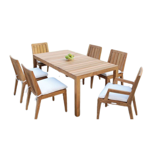 Juego de sillas de madera europeas súper cómodas, juego de mesa de comedor, producto de alta calidad fabricado en Indonesia - Product Image 1