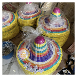 Elegante Sombrero Mexicano de Paja de Vietnam con Diseño Pintado a Mano - Cómodo para Viajes al Aire Libre y Eventos/Desfiles - Caryln - Product Image 3