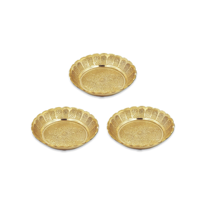 Solid Brass Fork Set for Puja Decoration & Gift (1 Piece <b>Large</b> 11cm Dishwasher <b>Safe</b>) - Product Image 1