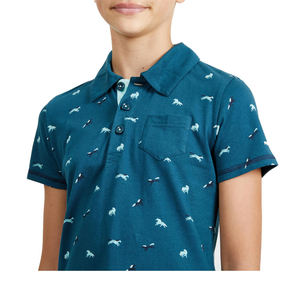 Équestre Équitation Sous-Vêtements Techniques montrent chemises top pour enfants OEM Logo Personnalisé Formation Polo Tops pour enfants - Product Image 6