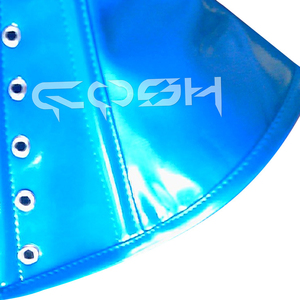 Corset bleu brillant en tissu PVC - Product Image 6