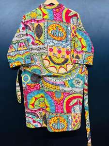 Femmes indiennes faites à la main Kantha matelassé 100% coton vestes écologiques Patchwork Design cousu à la main vêtements d'hiver noël - Product Image 5