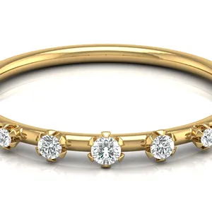 Cincin emas mode baru penjualan terbaik cincin berlian segi bulat tumbuh di India oleh VB ARTS
