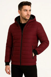 2026 Top Trending High Quality Hooded Coated Men Bubble Puffer Jacket for Winter Casual Wear Plus Size Front Design Jacket Man - Product Image 3