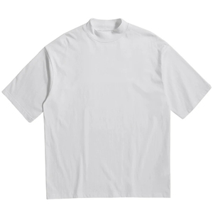 Camiseta ecológica de verano de gran tamaño de manga corta con hombros descubiertos y cuello en V 100% algodón personalizada para hombre - Product Image 5
