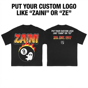 เสื้อยืดผู้ชายแบบเรียบง่าย 240 GSM ผ้าคอตตอนเจอร์ซีย์พรีเมียม สีดำ สกรีนลายกราฟิกตามสั่ง รับผลิตแบบ OEM ODM แบรนด์ส่วนตัว - Product Image 1