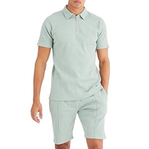 Polos de Hombre de Algodón de Alta Calidad, Corte Ajustado, Estilo con Cierre de 1/4, Color Liso Personalizable, Transpirables, a la Moda, Venta al Por Mayor - Product Image 1