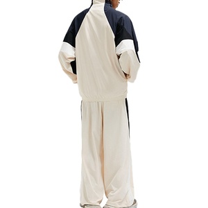 Top Cao Cấp Người Đàn Ông Của Hai-Mảnh Thể Thao Đặt Lưới Lót Nylon Tracksuit Zip In Ấn Áo Gió Cho Mùa Đông Đường Phố Mặc - Product Image 4
