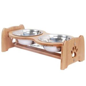 Comedero para Perros de Madera y Metal Ecológico de Diseño Fantástico, Comedero de Madera de Bambú de Primera Calidad, Tamaño Grande - Product Image 3