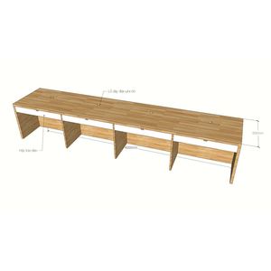 Durable 400x80x75cm <b>Reception</b> <b>Counter</b> for English Language Center BLT68003 Rubber Wood for Hotel and Beauty Salon Made of MDF - Product Image 5