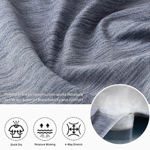 เสื้อยืดผู้ชายแบบแห้งเร็ว พิมพ์โลโก้ได้ตามต้องการ ระบายอากาศได้ดี แขนสั้น ดีไซน์ลำลอง น้ำหนักเบา ลายเรียบ สำหรับกิจกรรมกลางแจ้ง - Product Image 3