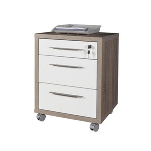 Cassettiera con 3 Cassetti 45x48,5x63 in Rovere Bianco - Product Image 1