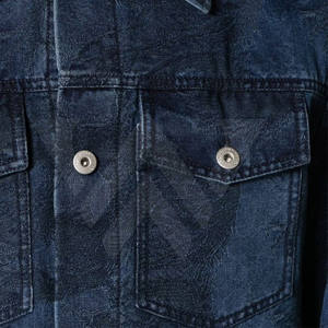 Vente en gros de vestes en jean à manches longues à la mode vestes en jean bleu déchirées pour hommes veste d'hiver personnalisée jeans pur coton - Product Image 6