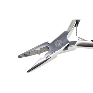 คีมต่อผม5นิ้วแบบมืออาชีพเครื่องมือสแตนเลสสำหรับกำจัดพันธะและติดตั้งอุปกรณ์คีมแม่นยำ (สีดำ) - Product Image 2