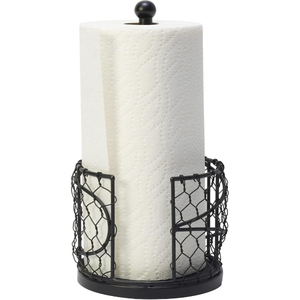 Cute Standing Tissue <b>Paper</b> Holder With Latest Design Black Base Free Standing For <b>Kitchen</b> Countertop Decorations - Product Image 3