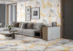 Norme internationale 60x120cm Harmony Carreaux Golden Vein Brillant Parfait pour les entrées et les couloirs résidentiels haut de gamme - Product Image 4