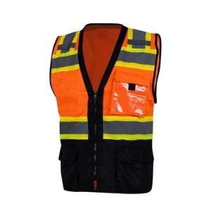 Chaleco DE SEGURIDAD reflectante de poliéster de malla de alta visibilidad de clase 2 con bolsillos Chalecos para hombres - Product Image 1