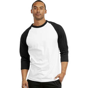 เสื้อยืดเจอร์ซี่เบสบอลใช้ได้ทั้งชายและหญิงเสื้อยืดเบสบอลแขน3/4เสื้อแร็กแลนระบายอากาศ3/4 3/4ว่างเปล่า - Product Image 2