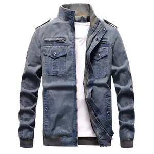 Vestes en jean pour hommes uniques et élégantes, taille plus, lavage personnalisé, écologiques, décontractées, respirantes, boutonnées, coupe régulière - Product Image 3
