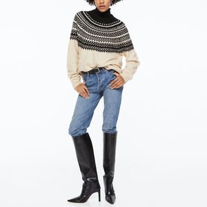 Suéter de la mejor calidad para mujer Otoño Invierno Color diferente mujer cuello en V suéteres al por mayor suéteres de mujer tarifa al por mayor - Product Image 4