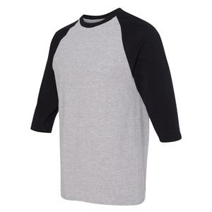 T-shirt en toile 100% coton à manches 3/4, séchage rapide, respirant, col rond, coupe classique pour femmes et hommes - Product Image 5