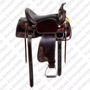 Sillín de caballo Occidental para uso ecuestre hecho en cuero genuino Fabricante al por mayor Sillines de cuero de Carreras de Caballos de alta calidad - Product Image 1