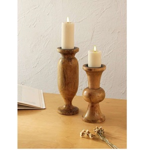 เชิงเทียนไม้จำนวนมากสำหรับงานแต่งงานและของตกแต่งบ้านสำหรับโอกาสคริสต์มาส - Product Image 1