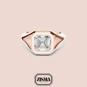 Bague de sertissage de diamants cultivés en laboratoire en or massif 14 carats | Vente en gros de bijoux personnalisés | Mariage personnalisé, fiançailles et vêtements de tous les jours - Product Image 1